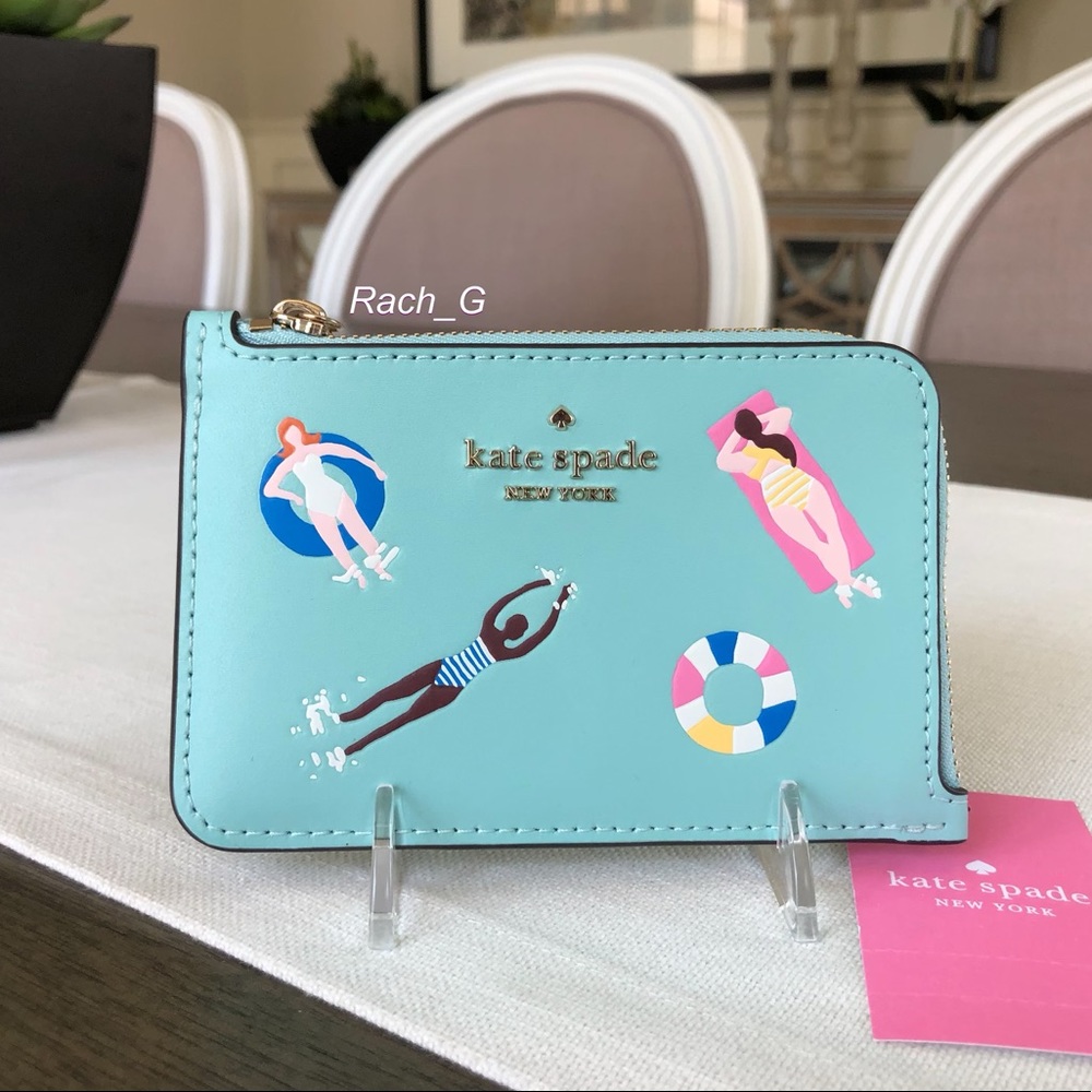 Kate Spade Splash Poolside L-zip Card Holder - Picture 2 of 7